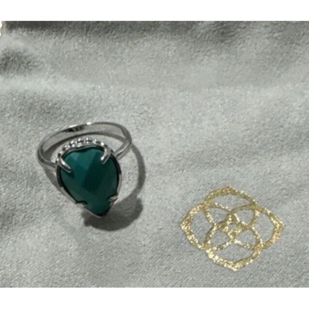 Kendra Scott Plated Blue Turquoise Ring Sz 7.